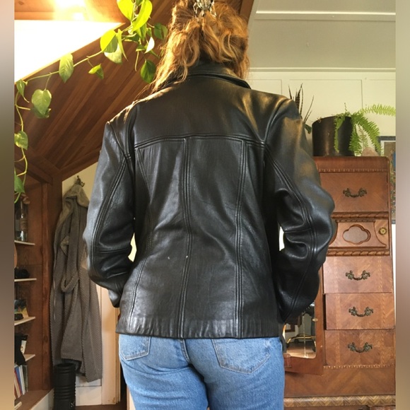 Jones New York Genuine Leather Coat - Picture 3 of 5